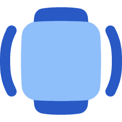 Watch Vibration Square Icon from Plump Flat Set