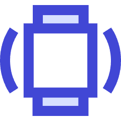 Watch Vibration Square Icon from Sharp Duo Set