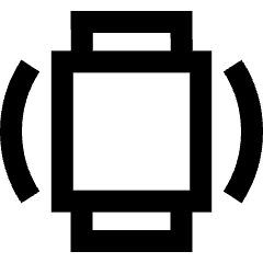 Watch Vibration Square Icon from Sharp Line Set