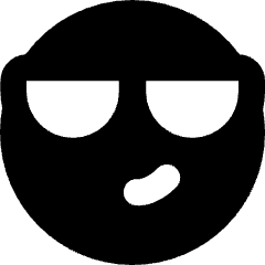 Cool Face Smiley Icon from Micro Solid Set