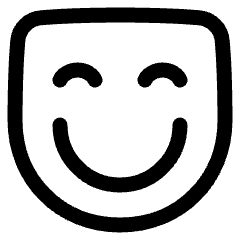 Happy Mask Icon from Plump Line Set