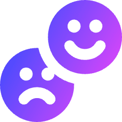 Happy Sad Faces Icon from Core Gradient Set