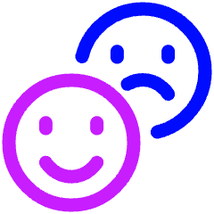 Happy Sad Faces Icon from Plump Neon Set
