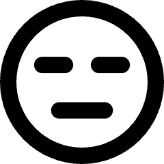 Indifferent Face Smiley Icon from Micro Line Set