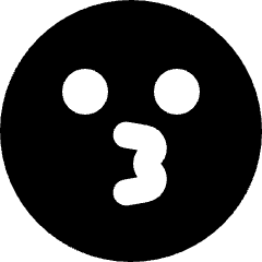 Kiss Face Smiley Icon from Micro Solid Set