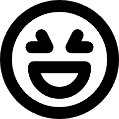 Laughing Face Smiley Icon from Micro Line Set