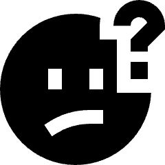 Puzzled Smiley Icon from Sharp Solid Set