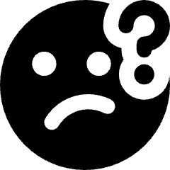Puzzled Smiley Icon from Core Solid Set