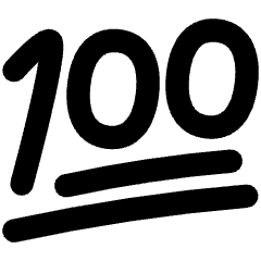 Reaction Emoji 100 Icon from Flex Solid Set
