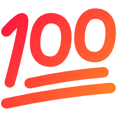 Reaction Emoji 100 Icon from Flex Gradient Set