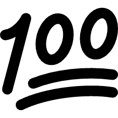 Reaction Emoji 100 Icon from Core Solid Set