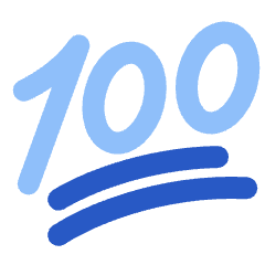 Reaction Emoji 100 Icon from Plump Flat Set