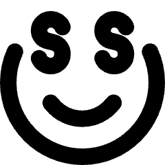 Rich Face Smiley Icon from Micro Line Set