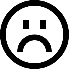 Sad Face Icon from Sharp Line Set