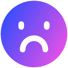Sad Face Icon from Plump Gradient Set