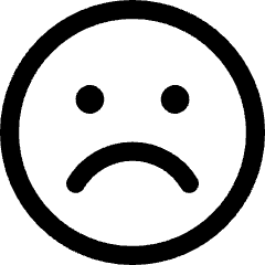 Sad Face Icon from Core Line Set