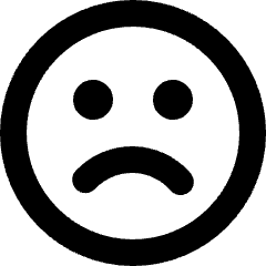 Sad Face Smiley Icon from Micro Line Set
