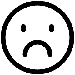 Sad Face Icon from Plump Line Set