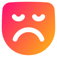 Sad Mask Icon from Plump Gradient Set