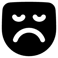 Sad Mask Icon from Plump Solid Set