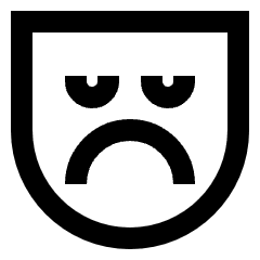 Sad Mask Icon from Sharp Line Set