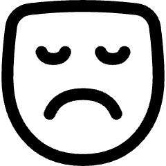 Sad Mask Icon from Flex Line Set