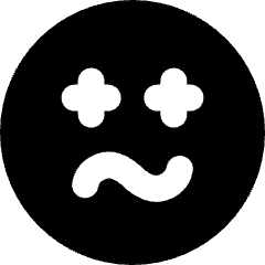 Sick Face Smiley Icon from Micro Solid Set