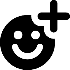 Smiley Add Reaction Icon from Core Solid Set