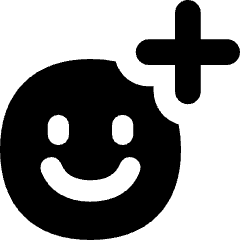 Smiley Add Reaction Icon from Flex Solid Set