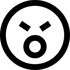 Smiley Angry Icon from Sharp Line Set