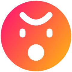 Smiley Angry Icon from Plump Gradient Set