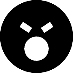 Smiley Angry Icon from Sharp Solid Set