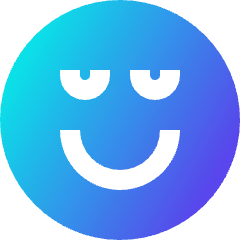 Smiley Calm Icon from Sharp Gradient Set