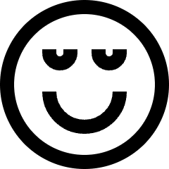 Smiley Calm Icon from Sharp Line Set