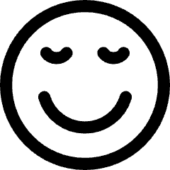Smiley Calm Icon from Core Line Set