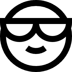 Smiley Cool Icon from Sharp Line Set