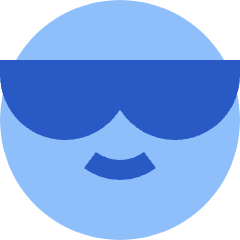 Smiley Cool Icon from Sharp Flat Set
