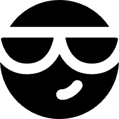 Smiley Cool Icon from Core Solid Set