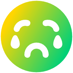 Smiley Crying 1 Icon from Plump Gradient Set