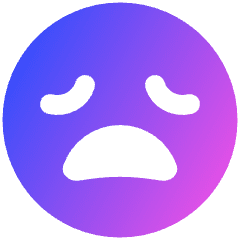 Smiley Devastated Icon from Plump Gradient Set