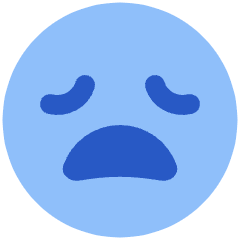 Smiley Devastated Icon from Plump Flat Set