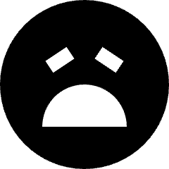 Smiley Devastated Icon from Sharp Solid Set
