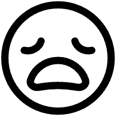 Smiley Devastated Icon from Plump Line Set
