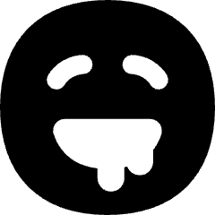 Smiley Drool Icon from Flex Solid Set