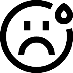 Smiley Drop Icon from Sharp Line Set