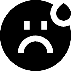 Smiley Drop Icon from Sharp Solid Set