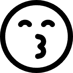 Smiley Emoji Kiss Happy Icon from Core Line Set