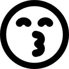 Smiley Emoji Kiss Happy Icon from Core Remix Set