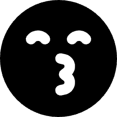 Smiley Emoji Kiss Happy Icon from Core Solid Set