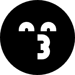Smiley Emoji Kiss Happy Icon from Sharp Solid Set
